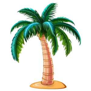 Fun Cartoon Palm Tree PNG Drw