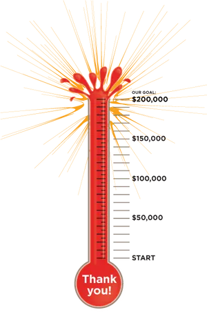 Fundraising Thermometer Goal Achieved