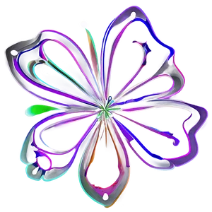 Funky Flower Outline Design Png Tdf48 PNG image