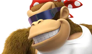 Funky Kong Smiling Close Up PNG image