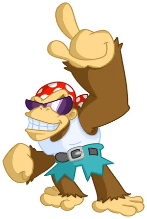 Funky Kong_ Victory Pose PNG image