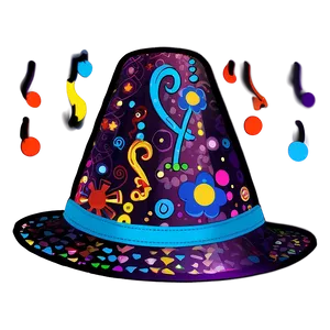 Funky Lets Glow Crazy Party Hat PNG 06292024