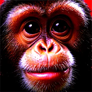 Funky Monkey Face PNG Cwa