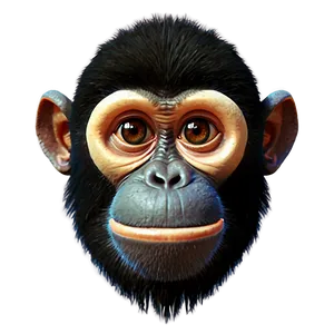 Funky Monkey Face PNG Lfy20