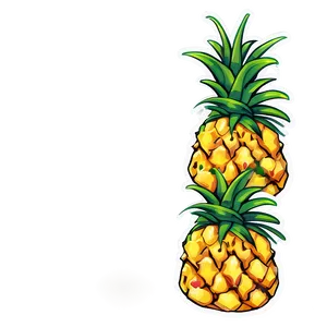 Funky Pineapple Sticker Png Nwl22 PNG image