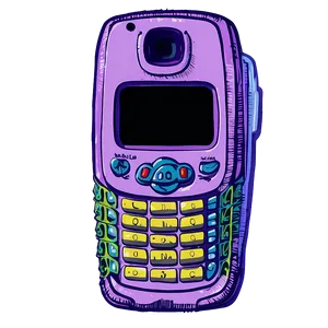 Funky Y2k Mobile Phone Png Pck PNG image