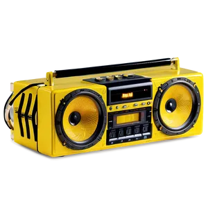 Funky Yellow Boombox PNG 54