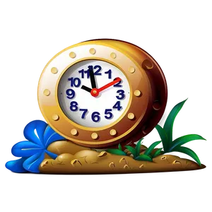 Funny Clock Clipart PNG 06262024