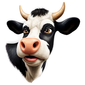 Funny Cow Face Cartoon Png 06212024 PNG image