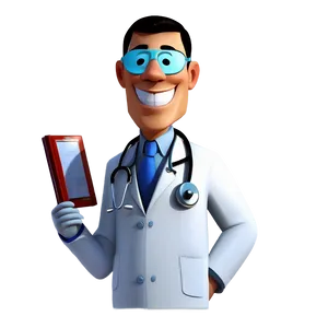 Funny Doctor Cartoon Character PNG 06212024