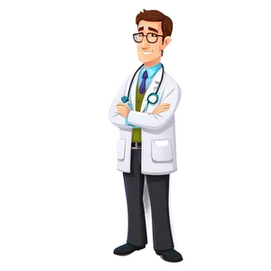 Funny Doctor Cartoon Character PNG 06212024