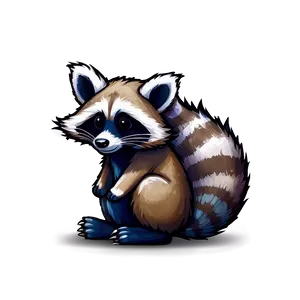 Funny Raccoon Drawing PNG Xwy92