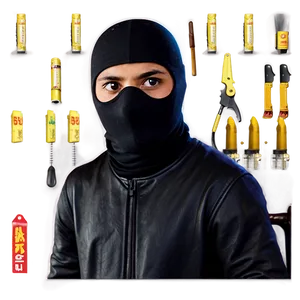 Funny Robber Cartoon Png 06212024 PNG image