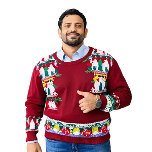 Funny Ugly Christmas Sweater PNG 06122024