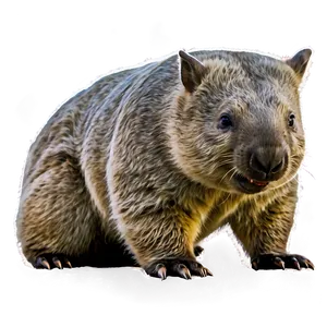 Funny Wombat PNG 06252024