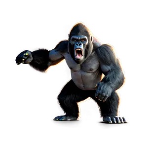Furious Gorilla Cartoon PNG 06252024 PNG