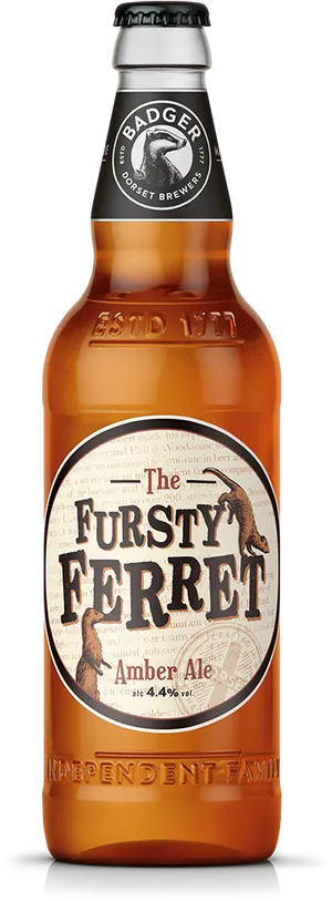 Fursty Ferret Amber Ale Bottle PNG