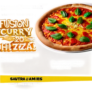 Fusion Curry Pizza PNG 3