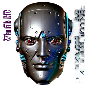 Futurist Robot Head PNG Teo