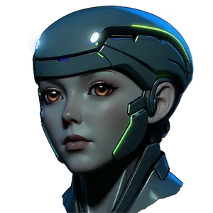 Futuristic Anime Head Concept Png 06272024 PNG image