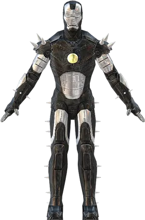 Futuristic Armored Suit Design PNG image