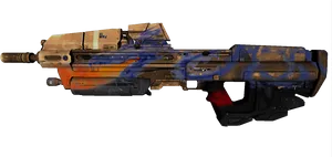 Futuristic Assault Rifle Camouflage Pattern PNG image