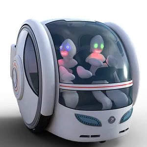 Futuristic Autonomous Vehicle With Robots