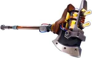 Futuristic Axe Weapon Design PNG image