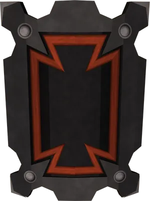 Futuristic Black Shield Design PNG