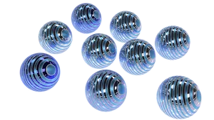 Futuristic Blue Christmas Ornaments