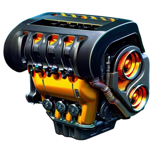 Futuristic Car Engine Concept Png 06132024 PNG image