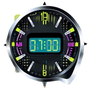 Futuristic Clock Clipart PNG Mda PNG