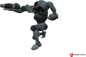 Futuristic Combat Droid PNG image