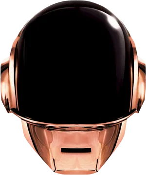 Futuristic Copper Helmet Design PNG image