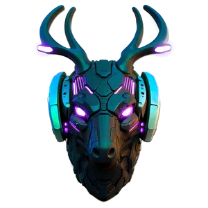 Futuristic Deer Head Cyber Art Png 72 PNG image