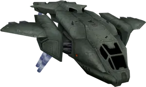 Futuristic Dropship Design PNG