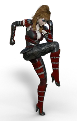 Futuristic Female Warrior Pose