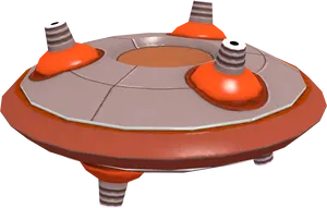 Futuristic Hand Grenade3 D Model