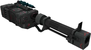 Futuristic Heavy Weapon Design PNG image