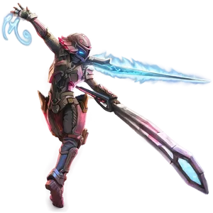 Futuristic Knight With Energy Sword