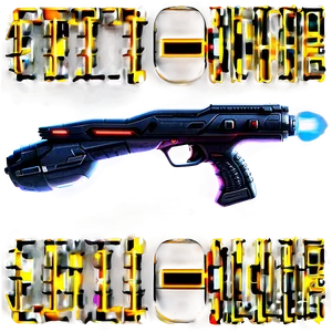 "futuristic Laser Gun PNG: Sci-fi Weaponry" 04302024