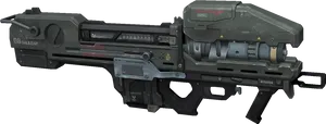 Futuristic Laser Rifle Design PNG image