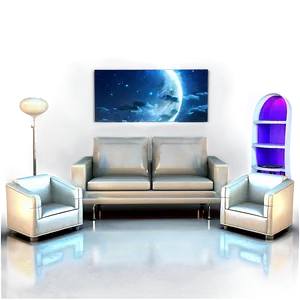 Futuristic Living Room Concept Png Qvj PNG image