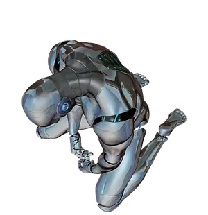 Futuristic Robot Crouching Position