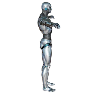 Futuristic Robot Humanoid Standing