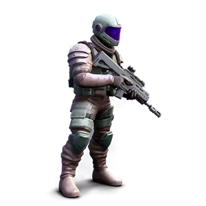 Futuristic Rogue Soldier PNG Qvo