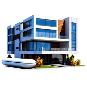 Futuristic Smart House PNG 04292024