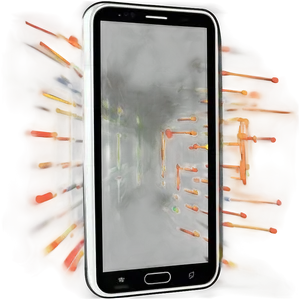 Futuristic Smartphone Outline Png Btd PNG image