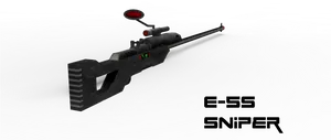 Futuristic Sniper Rifle3 D Model PNG image