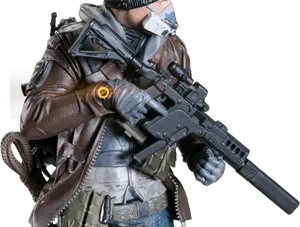 Futuristic_ Soldier_ Figurine PNG image